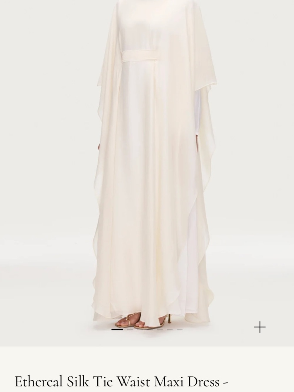 Silk Tie-Waist Maxi Skirt Overlay - Ivory